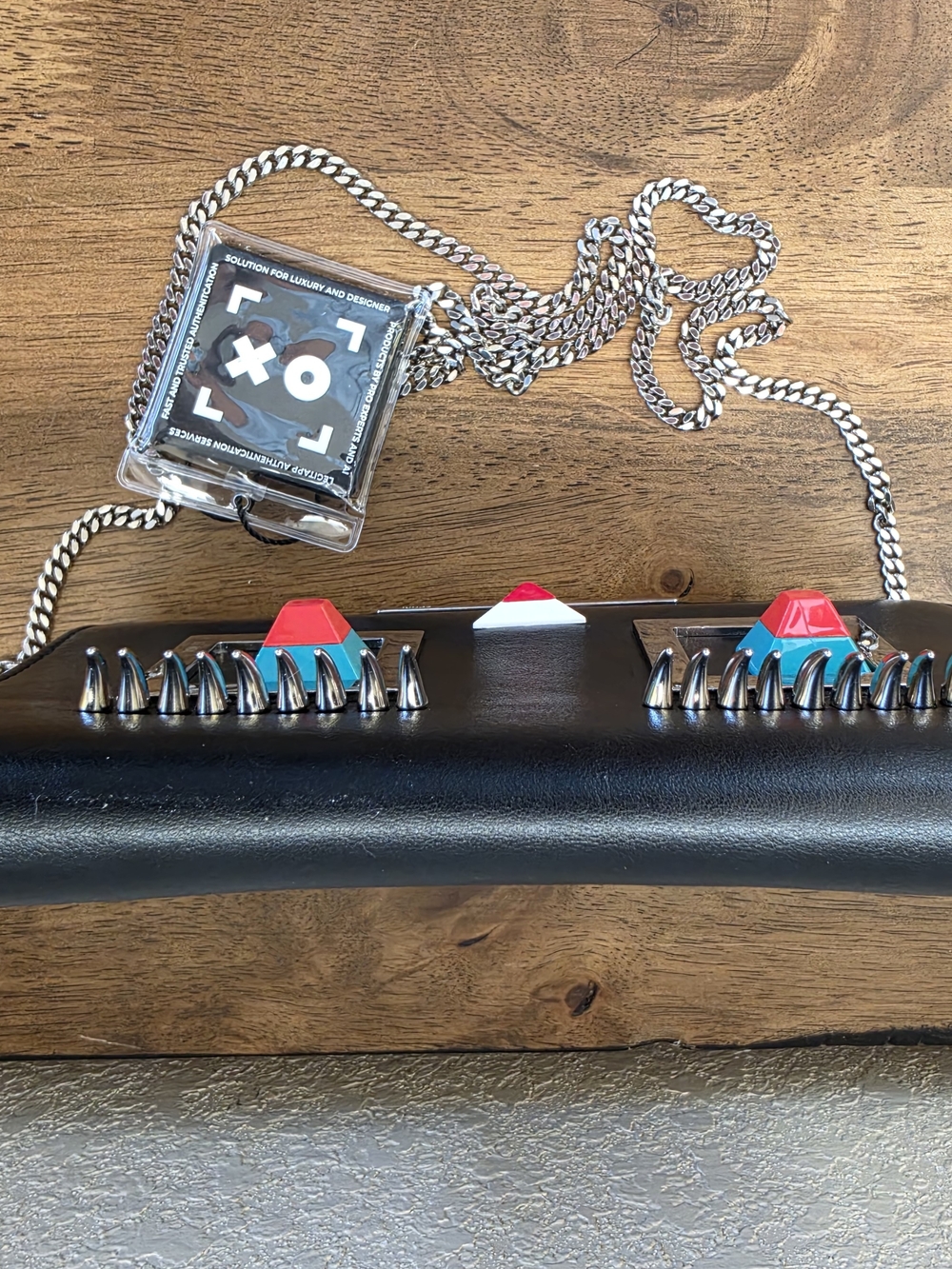 Fendi Black Leather Hypnoteyes Clutch Purse - Picture 3 of 16